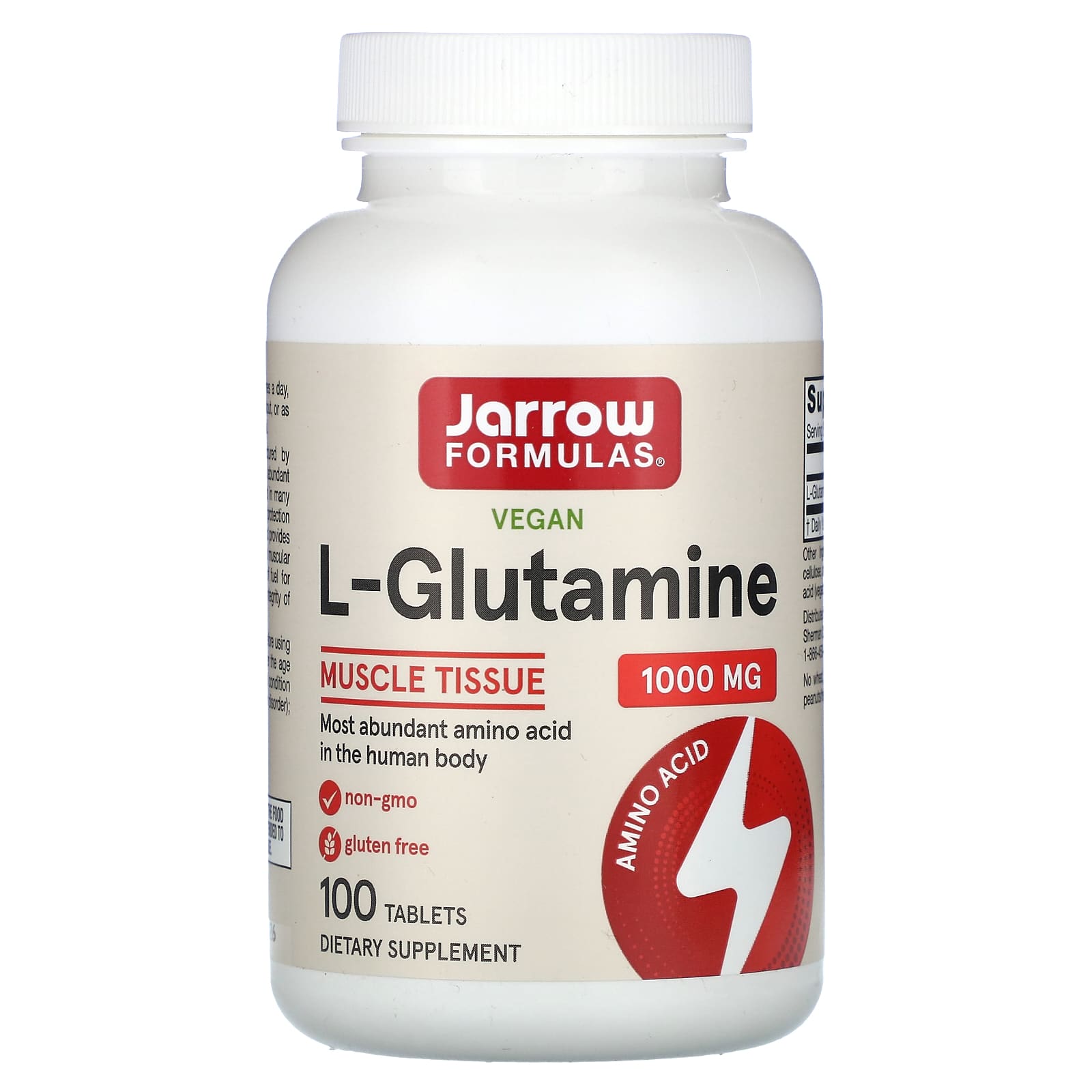 

Jarrow Formulas, L-глютамін, 1000 мг, 100 таблеток