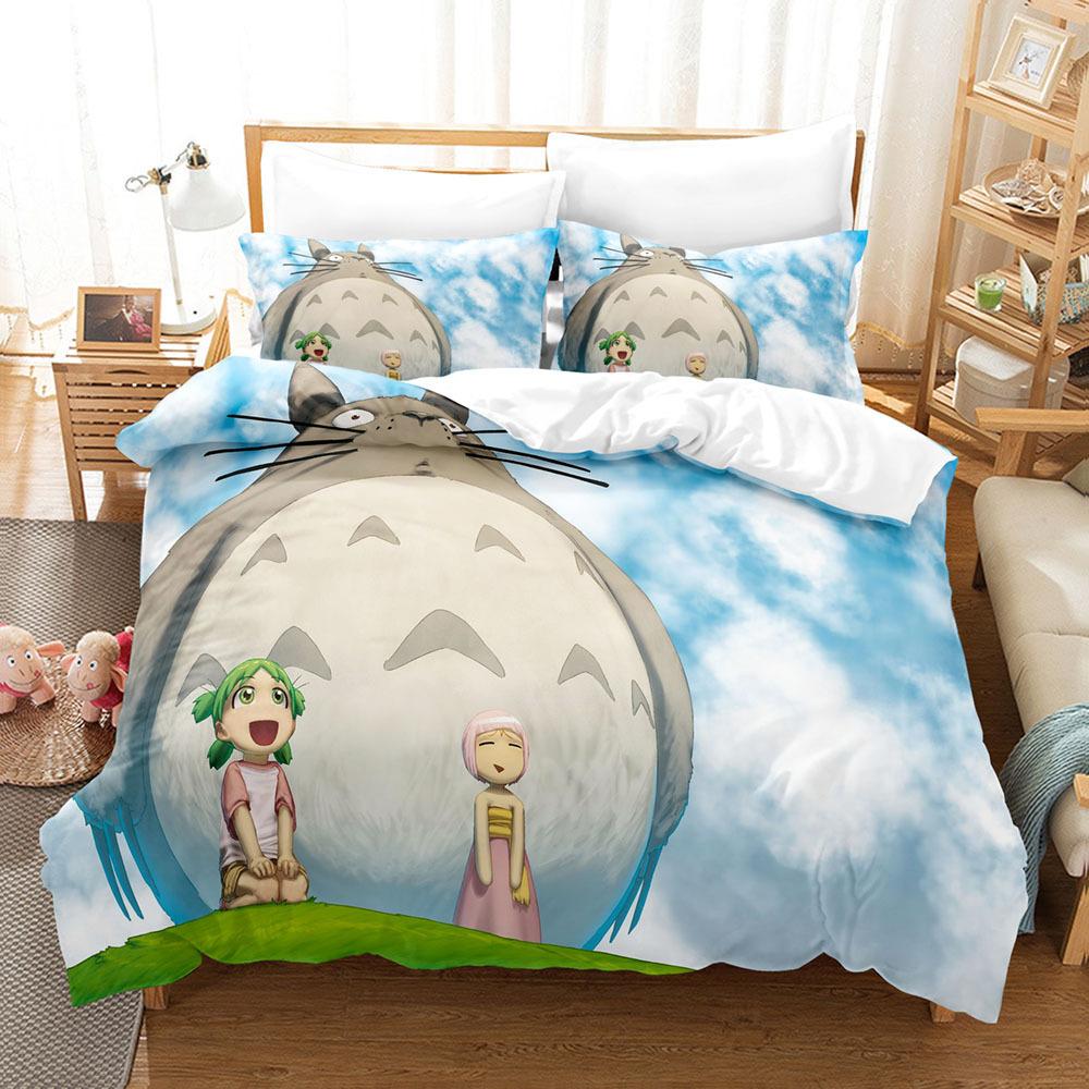Cute Cartoon Chinchilla 3D Digital Printing Quilt Cover Pillowcase Bedding Three-Piece Batch