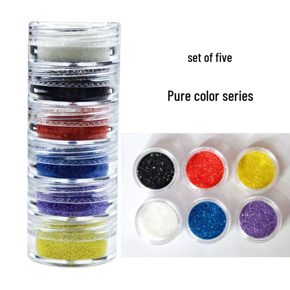 6dílná podzimní a zimní sada třpytivého nail artu s javorovými listy