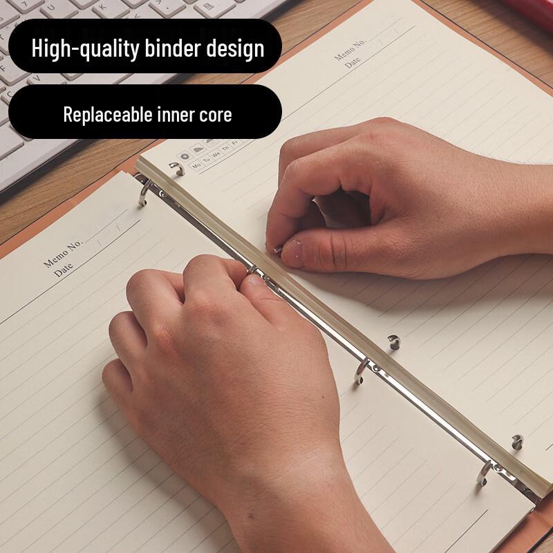 Refillable Loose-Leaf Business Notebook