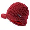 New Style Unisex Winter Hat Plush Fleece Lined Warm Winter Cap Stylish Soft Beanie Hat For Men Women Outdoor Knitted Hat