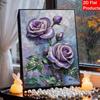 DIY Purple Rose Pearl Diamond Art Kits Without Frame 30x40cm Gem Art Diamond Painting Kits for Adults/Beginners Gift Idea Home Wall Decor