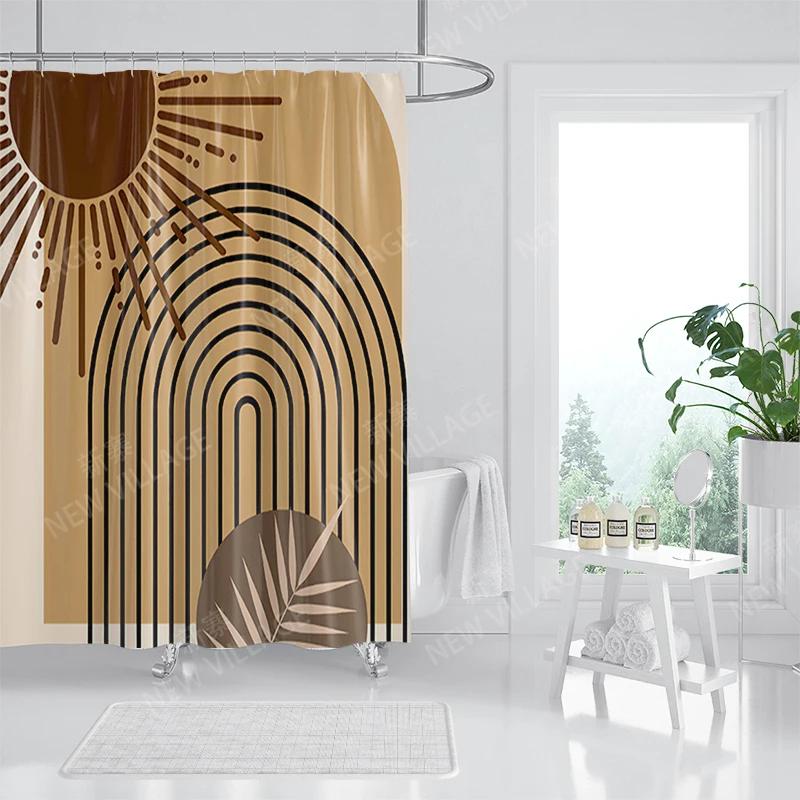 Vodotěsný látkový sprchový závěs Koupelnové závěsové doplňky 180x200 Koupelnový závěs do sprchy 240*200 severský boho dekor 240x200