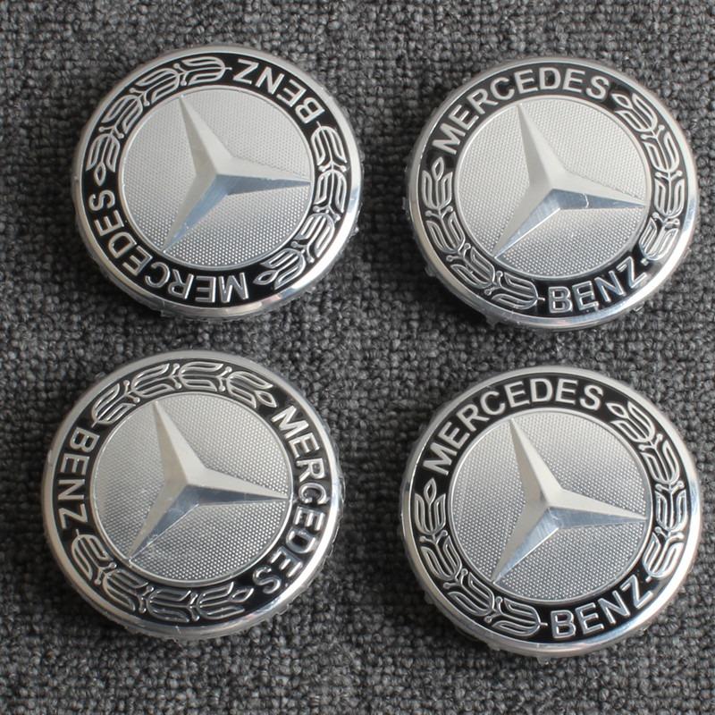 75mm 4pcs For Mercedes Benz W211 W205 W213 W203 C218 A207 CLA CLS E Class For Mercedes Benz wheel center cap Hub cap Accessories FA1