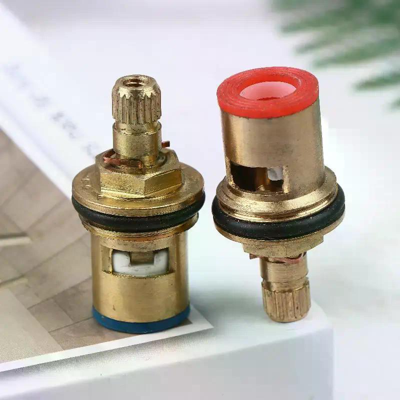 Universal Replacement Brass Ceramic Disc Stem Inner Faucet Valve Tap Valves For Kitchen And Bathroom