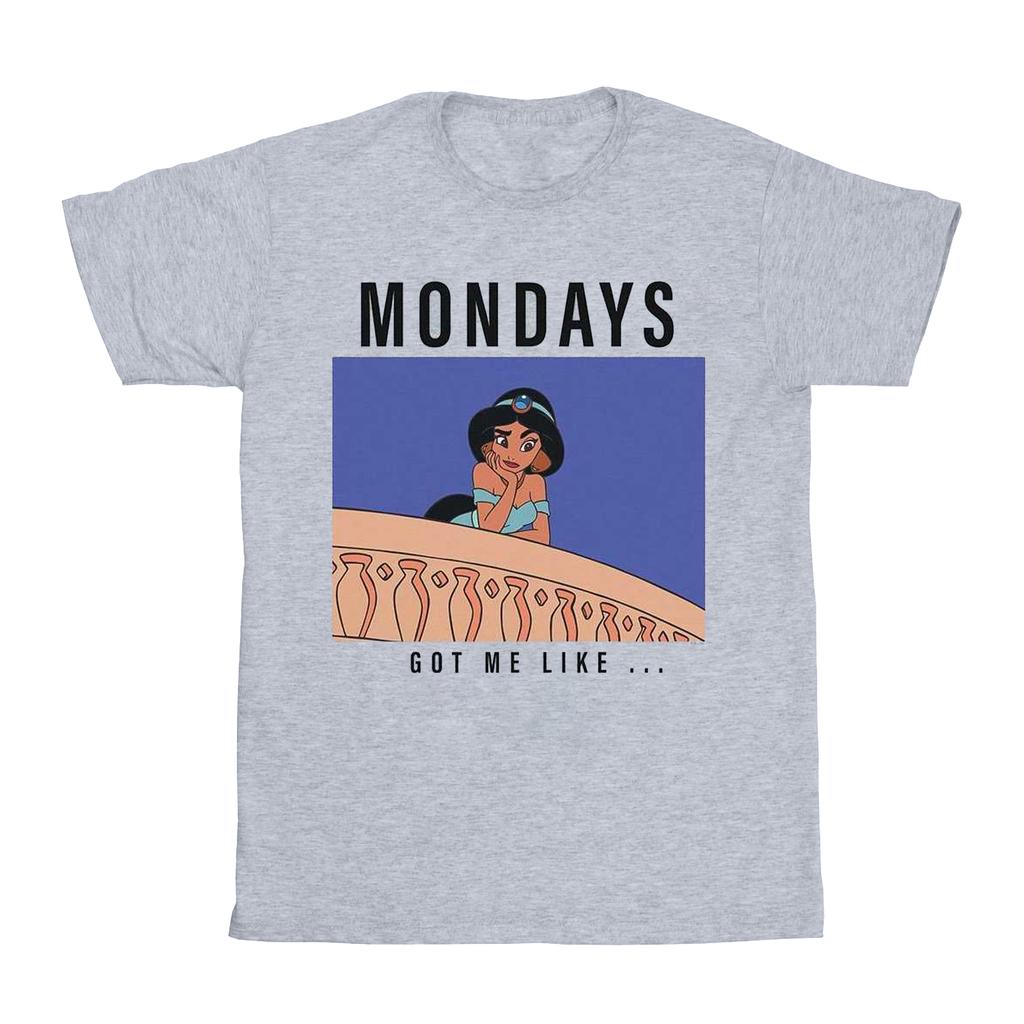 Disney Princess Womens/Ladies Jasmine Mondays Got Me Like Cotton Boyfriend T-Shirt