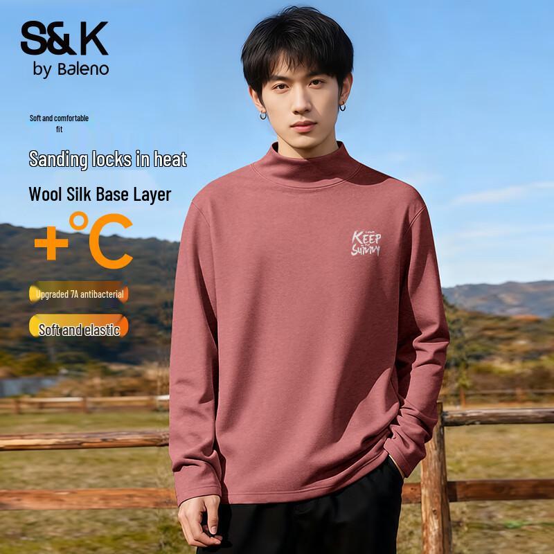 Baleno S&K Men s Semi-High Neck Thermal T-Shirt XXL