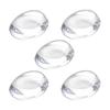 ADERIA Tebineri Chopstick Rests, Set of 5, Made In Japan, Clear Glass, Stylish, Simple, Commercial Use, Modern, Transparent, Plain, for Guests,