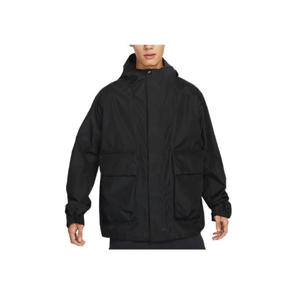 Nike Solid Color Hooded Casual Long Sleeve Jacket Men Outerwear Black DQ4273-010