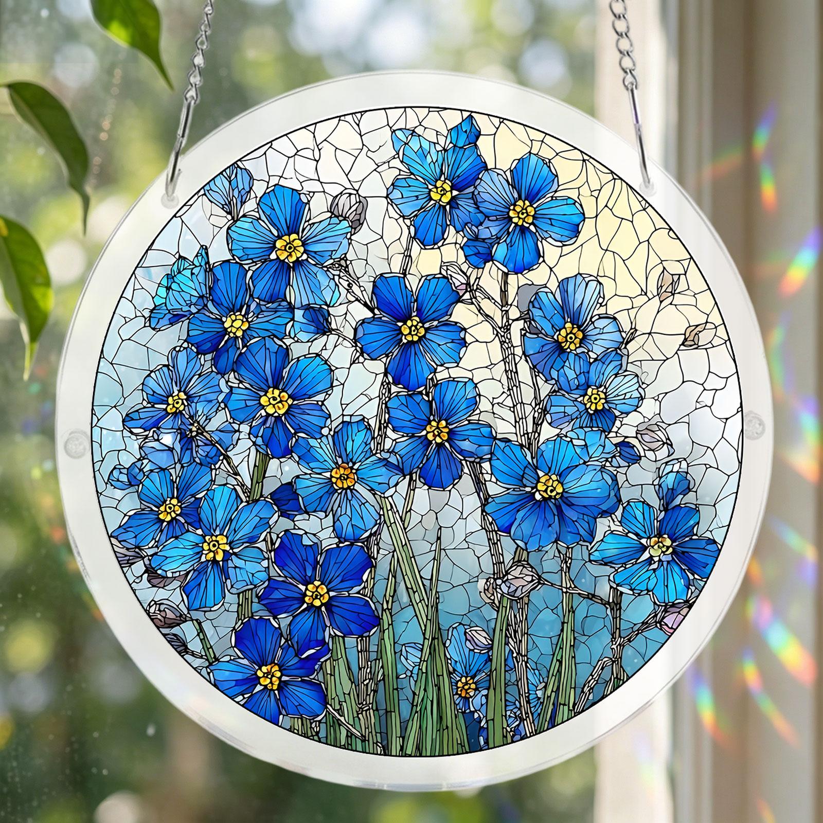 

Acrylic Puzzle Can Be Hung Doors, Gardens, Indoor And Outdoor Decoration.Acrylic Puzzles Suncatcher Window Hanging One Size синий