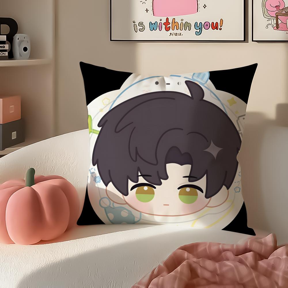 Cartoon Love And Deepspace Sylus Cushion Cover Pillowcase Short Plush Invisible zipper Room Sofa Cushion Cover