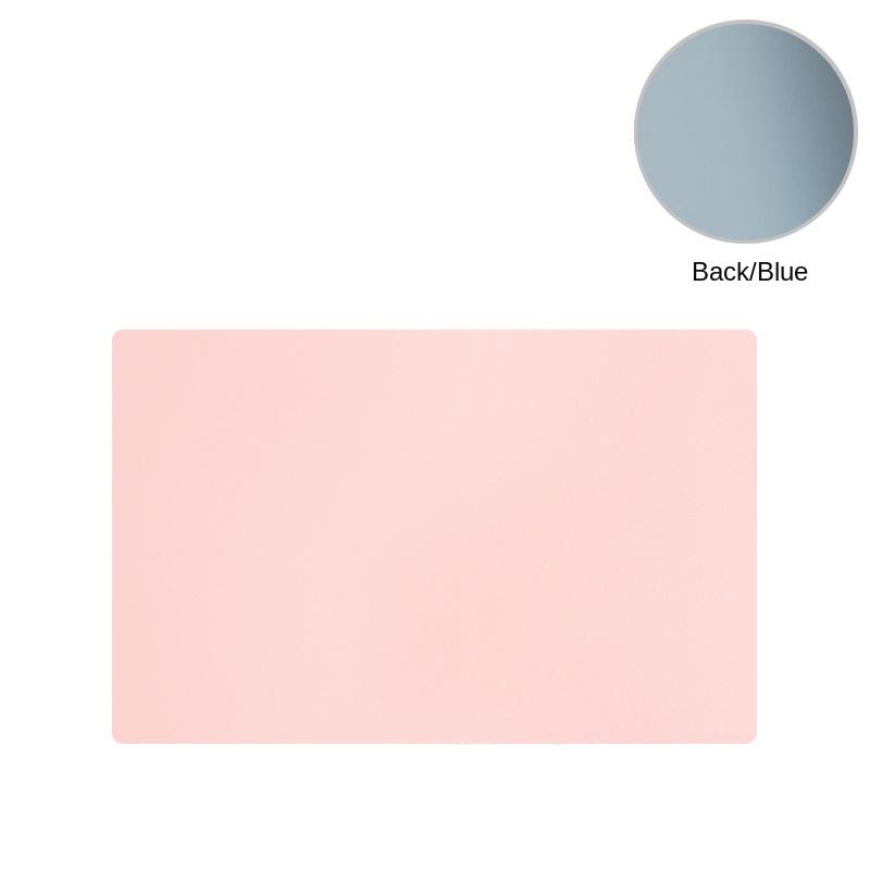 Double-Sided Solid Color PU Leather Placemat Waterproof Oil-Proof Disposable Western-Style Placemat Solid Color Household PVC Anti-Scald Placemat