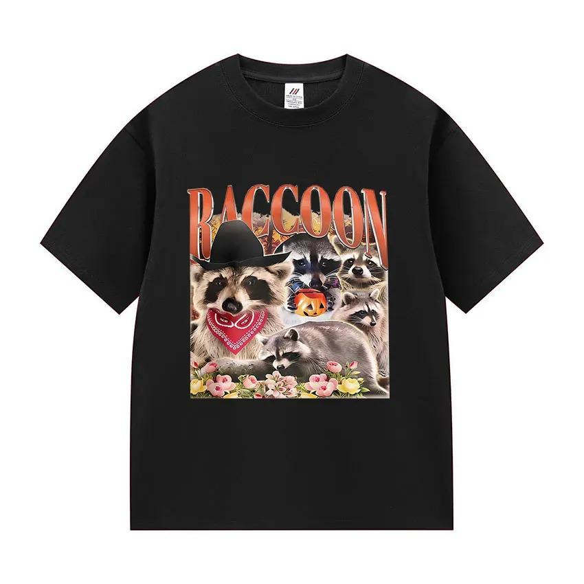 Trash Panda Meme Graphic Tee 100 Premium Cotton Vintage Washed Oversized Unisex Summer Street Fashion Women And Men Tshirts