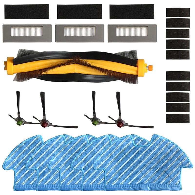 Hoofdzijborstelfilterset voor Ecovacs Deebot Ozmo 900 DN5G stofzuigergereedschap