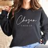 Women's Round Neck Long Sleeve Cotton Sweatshirt with Colorful Letter Print for Spring and Autumn