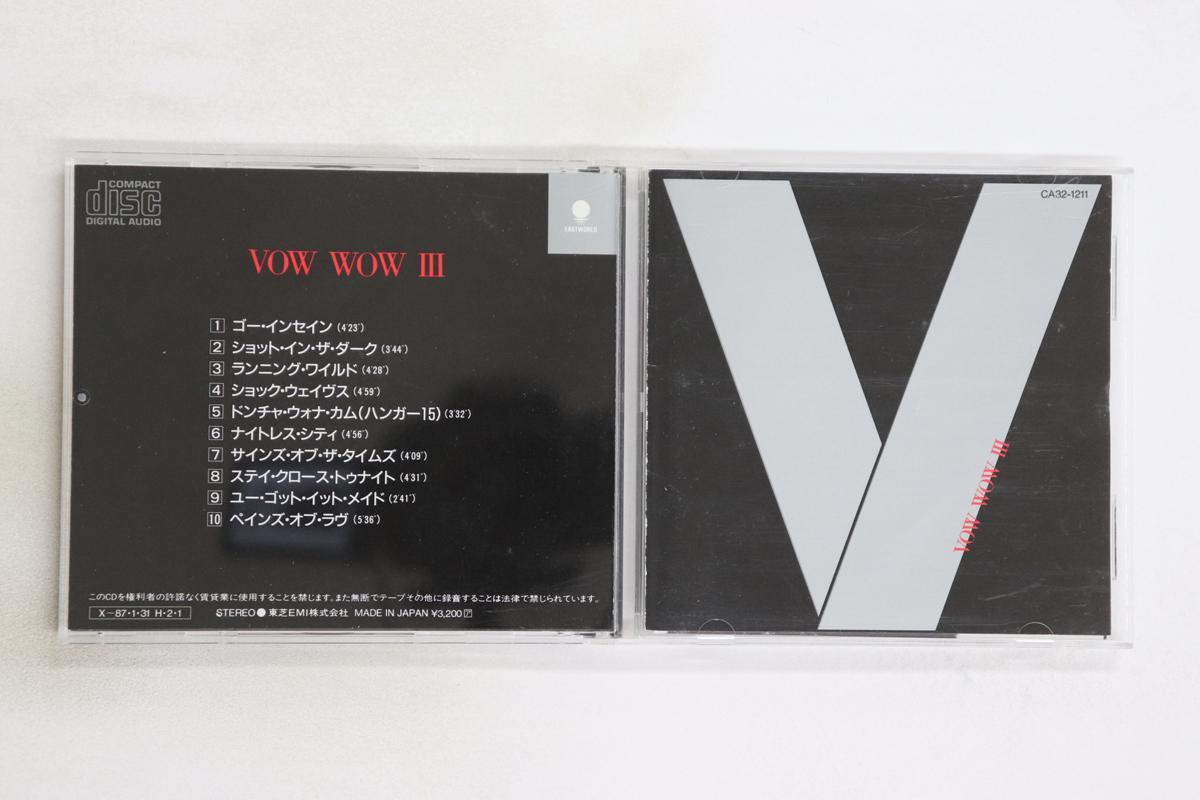 

CD VOW WOW - III CA321211 EASTWORLD 2006 Japan Japanese Pop/Rock Used