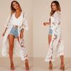 2024 Bohemian Loose Fit Embroidered Lace Mesh Cardigan Beach Sun Protection Shirt