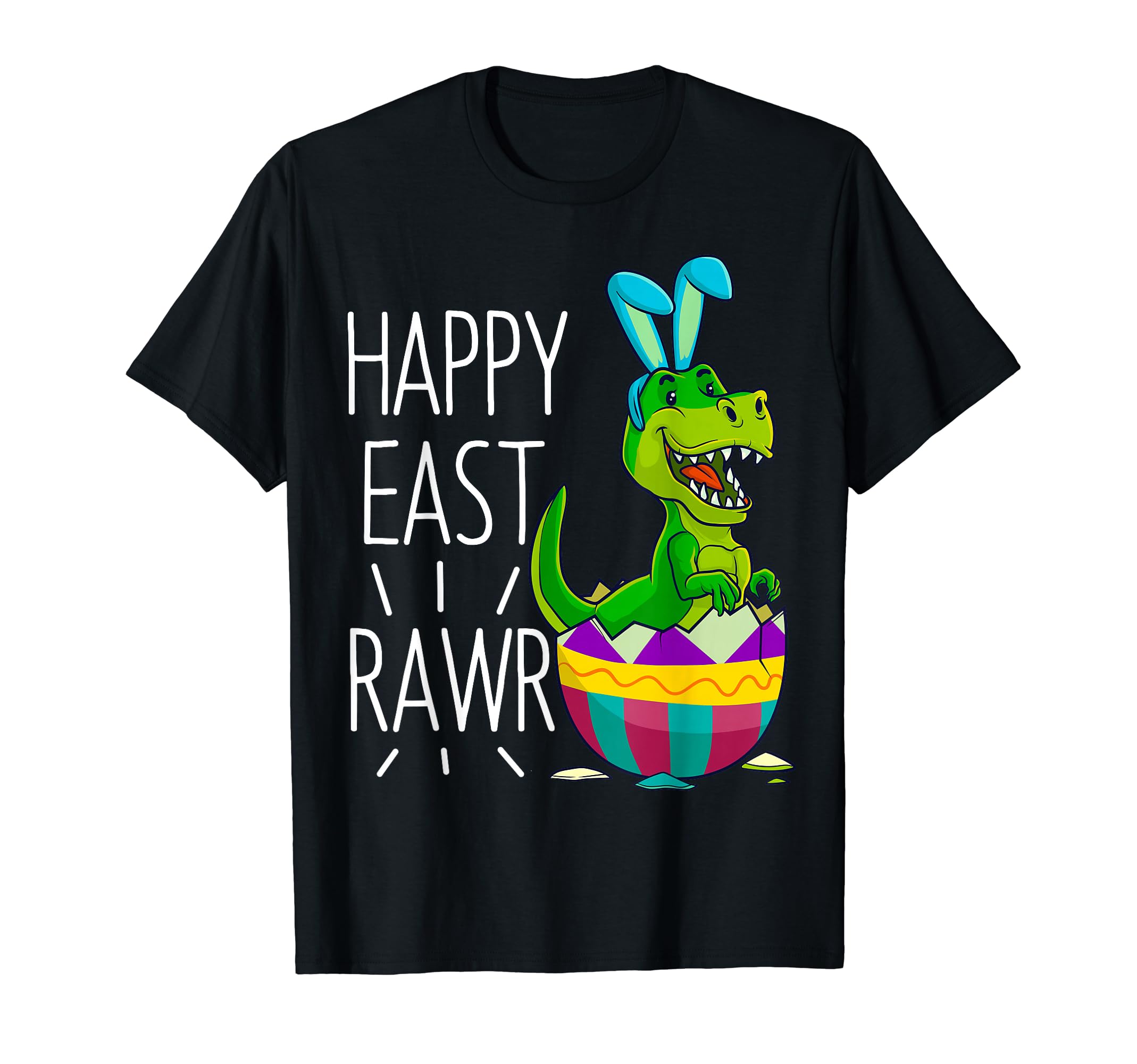 Easter Trex Dinosaur Bunny Egg Costume Kids Happy East Roll T-Shirt S разноцветный