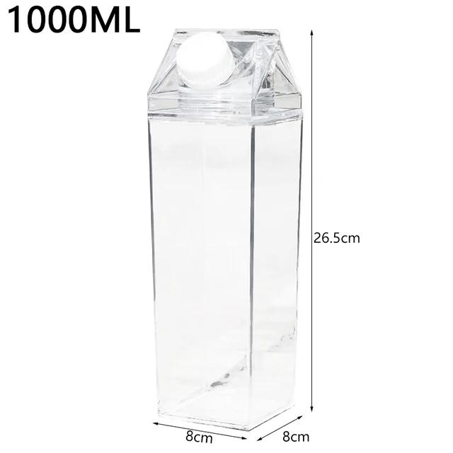 500/1000ml Portable Large Capacity Juice Tea Cup Transparent Milk Bottle Ins Water-Bottle Outdoor Drinking Jug Plastic Bottle