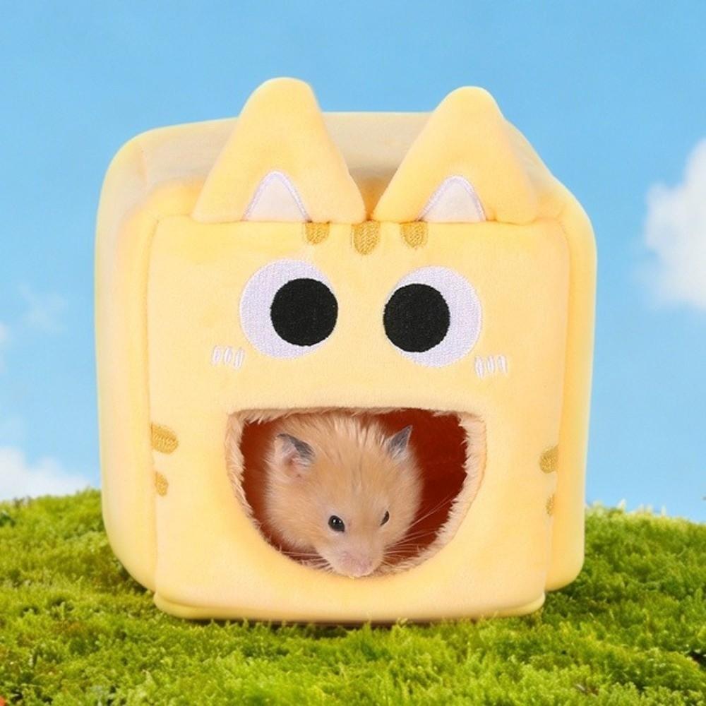Warm Hamster Cotton Nest Soft Plush Guinea Pig Insulated Nest Winter Hamster House Cage Accessory