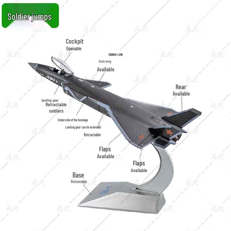 J-20 Alloy Fighter Jet Model