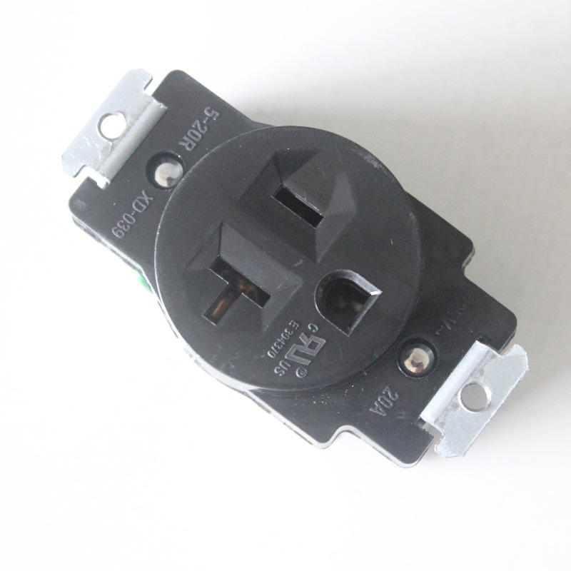 XIONGDA NEMA 5-20R American 3-Hole 20A 120V Single Gang Socket