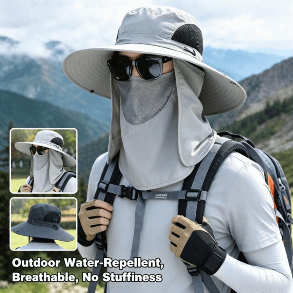 Water Resistant Outdoor Sun Hat Detachable Wide Brim Hat New Fishing Bucket Hat  Travel