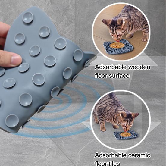 Silicone Dog Lick Mat with Suction Cup, Peanut Butter Licking Mat for Dogs Cats, Anti-Slip Pet Slow Feeder Bowl Lick Pad