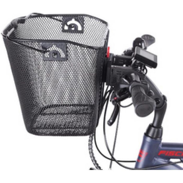 Panier sur guidon - FISCHER - Noir - Pour vélo électrique - Mixte - Adulte
