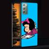 Cartoon Cute Mafalda Case for Samsung Galaxy Note 20 Ultra 8 10 Lite 9 TPU Phone Cover Note 10 Plus Black Soft Shell Funda Capa