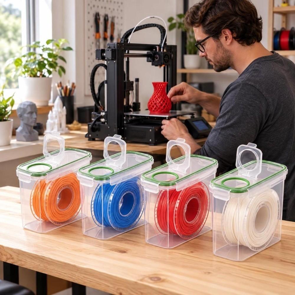 4Pcs Moisture Proof 3D Printing Filament Container Dustproof Filament Dry Box Household
