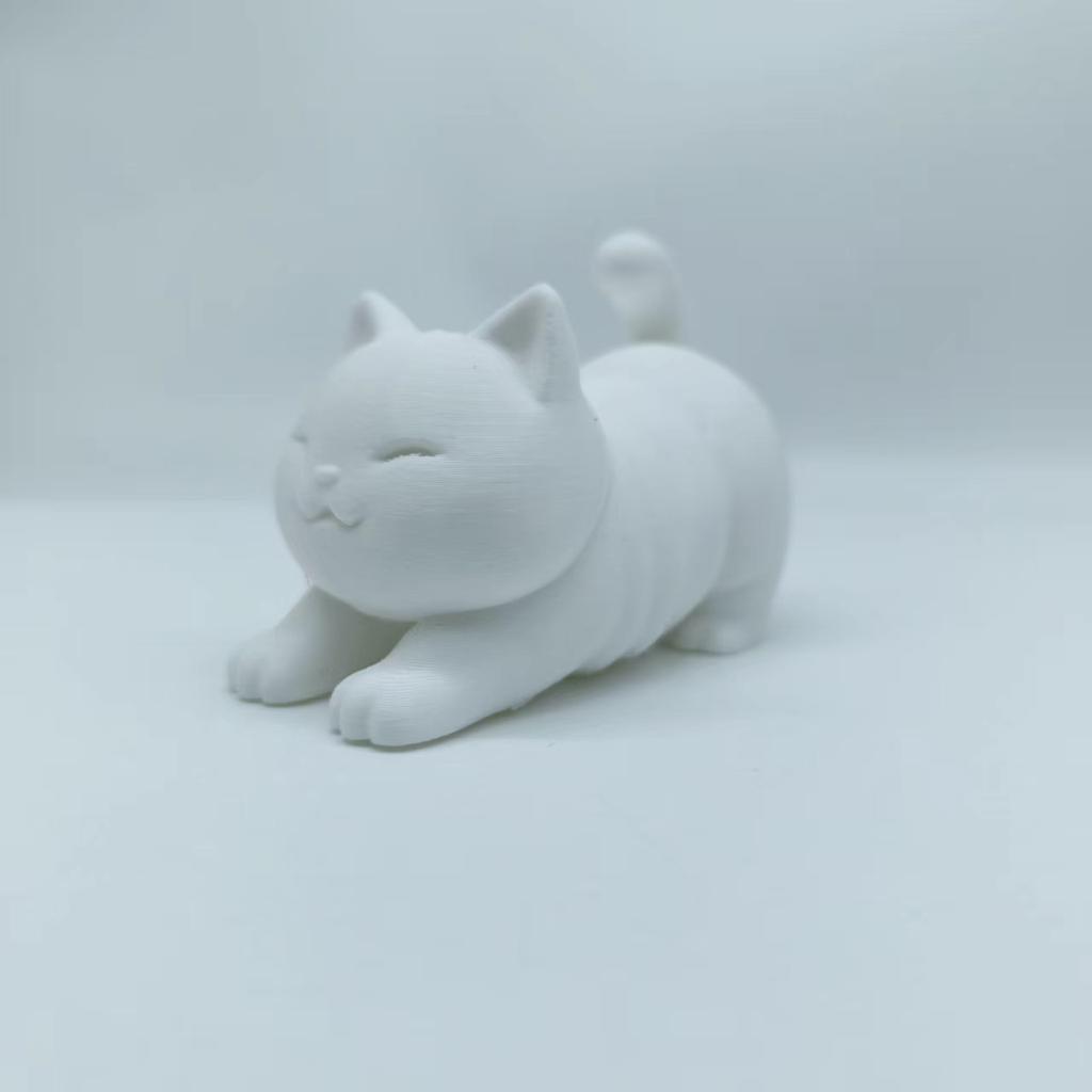 3D Printing Super Cute Creative Simulation Small Fat Cat Statue Ornament, Fashionable Creative Cat Statue, Desktop Decoration