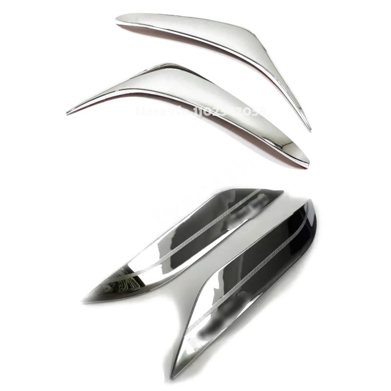 For Toyota Land Cruiser Prado FJ150 FJ 150 2014-2017 ABS Front Headlight decorative strip headlamp eyebrow Exterior Accessories