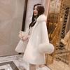 New imitation mink velvet coat female loose student winter medium and long furry imitation fur coat fluff