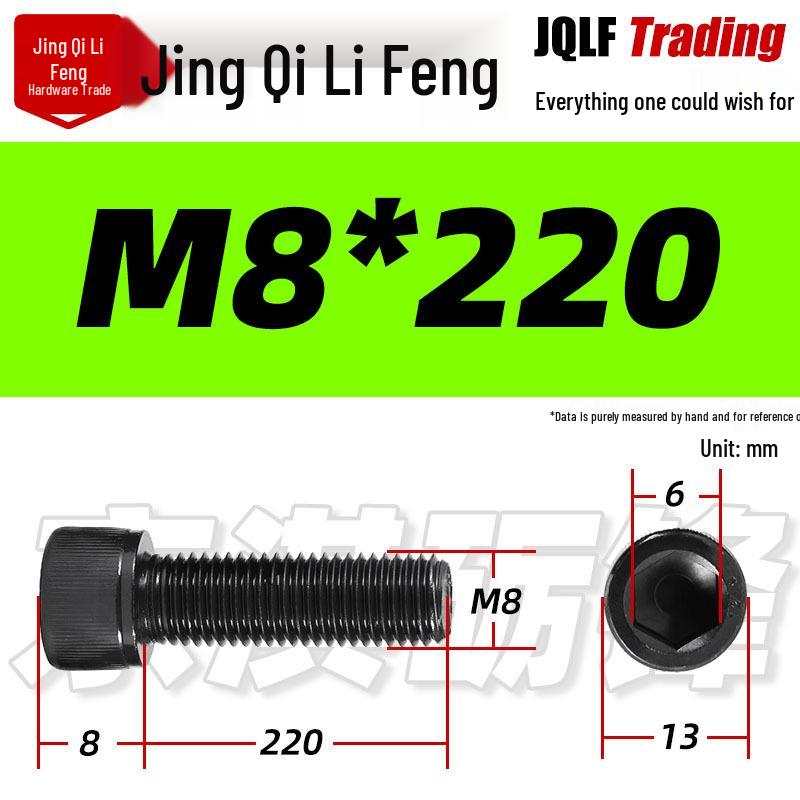 Grade 12.9 Full Thread Hex Socket Head Cap Screws - M3-M14 Black Cylindrical Bolts for Maker Accessories