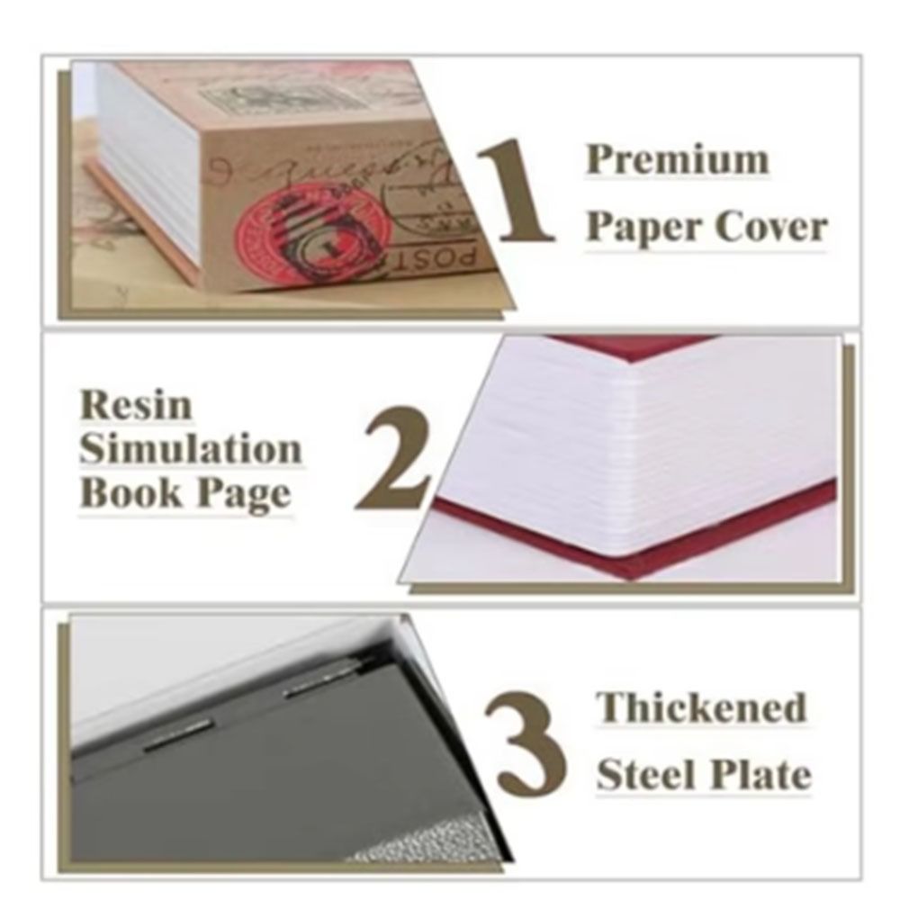 Book Shape Hidden Dictionary Book Rectangle Key Locker Book Safe  Box  Book Money Hide Secret