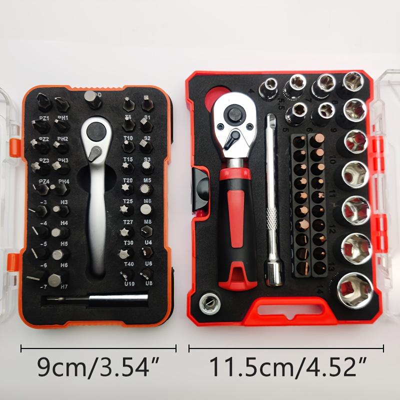 Set de 35 de biți pentru șuruburi, cheie cu clichet de 1/4 inch și set de prize pentru renovarea și întreținerea casei
