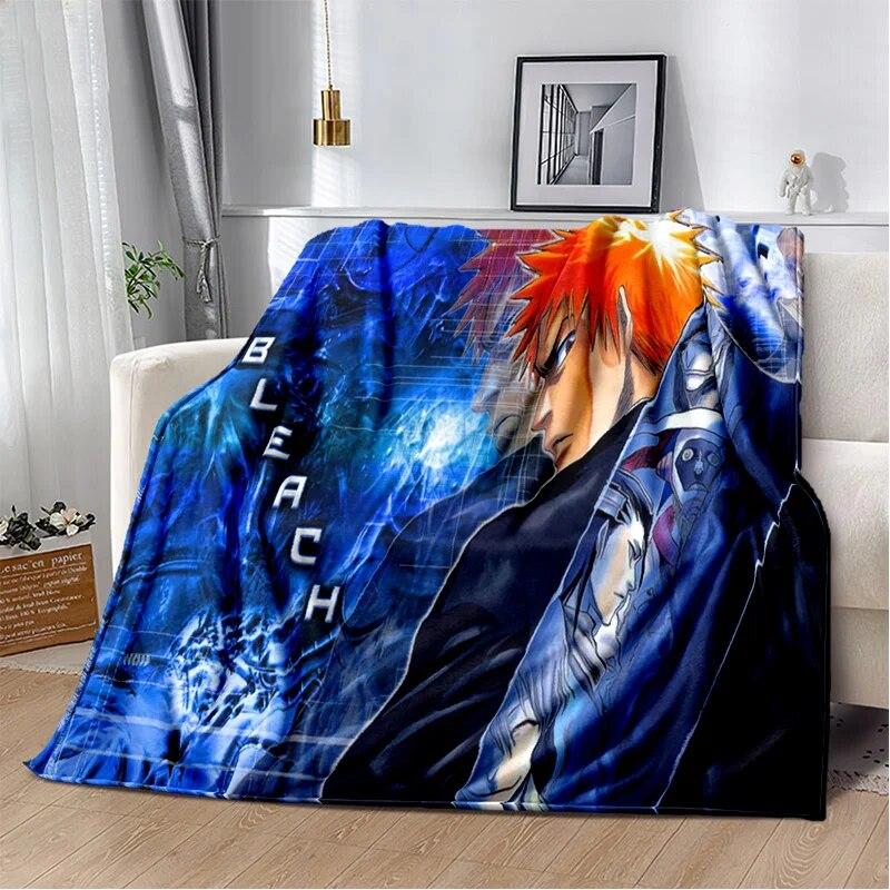 

3D аниме отбеливатель японский мультфильм мягкое плюшевое одеяло, фланелевое одеяло пледы для гостиной спальни кровать диван пикник детский чехол 75x100cm (30x40inch)