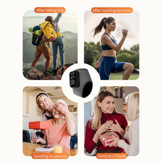 3-in-1 Ankle Foot Massager Heat Vibration & Air Compression Therapy Relieve Neuropathy Pain Heating Pad Health Gift for Parents Friends