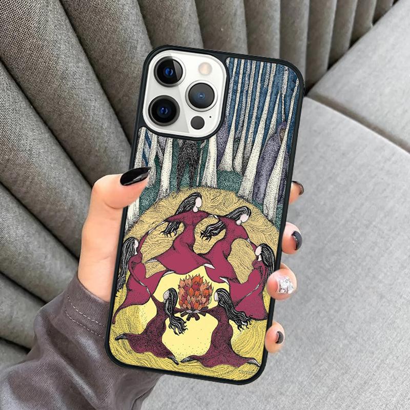 Witches Circle Dance Phone Case For iPhone 17 Air 16 16e 15 13 14 Pro Max 11 12 Plus 2022 MAX Shell Cover coque