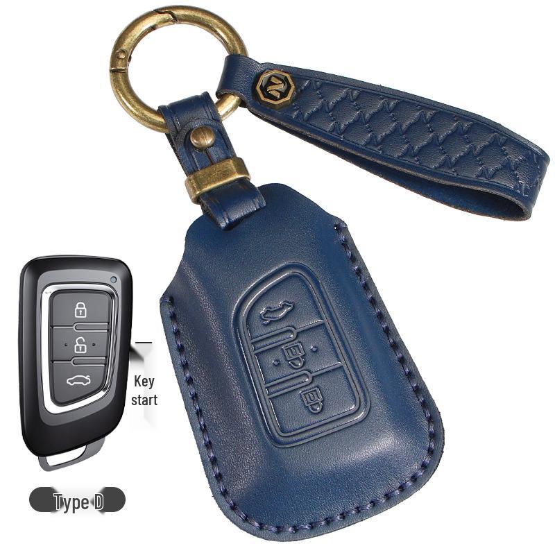 Dongfeng Fengguang 21-Model Key Case for 580Pro, S560, 500, E3, iX5 - New Energy Cowhide Buckle.