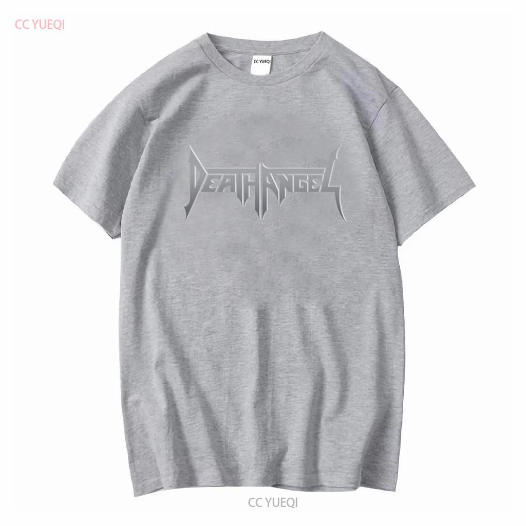 DEATH ANGEL Grey Logo T SHIRT Brand New S M XL 2XL long or short sleeves vintage Washed Casual Top For Everyday Wear Breathable