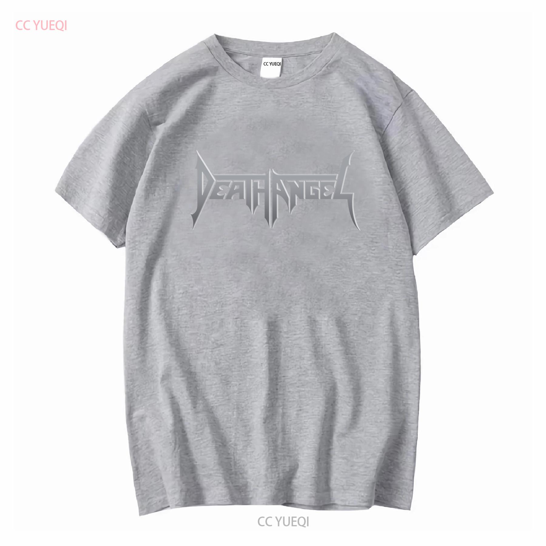 DEATH ANGEL Grau Logo T-SHIRT Brandneu S M XL 2XL Lang- oder Kurzarm Vintage Gewaschen Lässiges Oberteil Für Den Alltag Atmungsaktiv 4XL gray