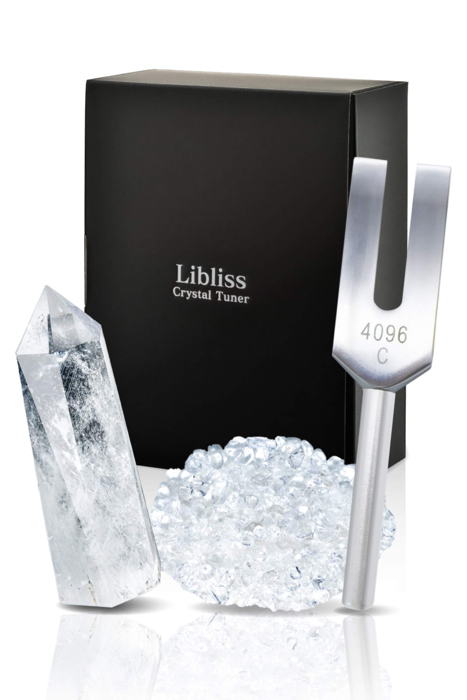 

[Featured in anemone October Issue] Tuning Fork Crystal Tuner 4096hz with Crystal Gravels 5-Piece Set (Crystal)