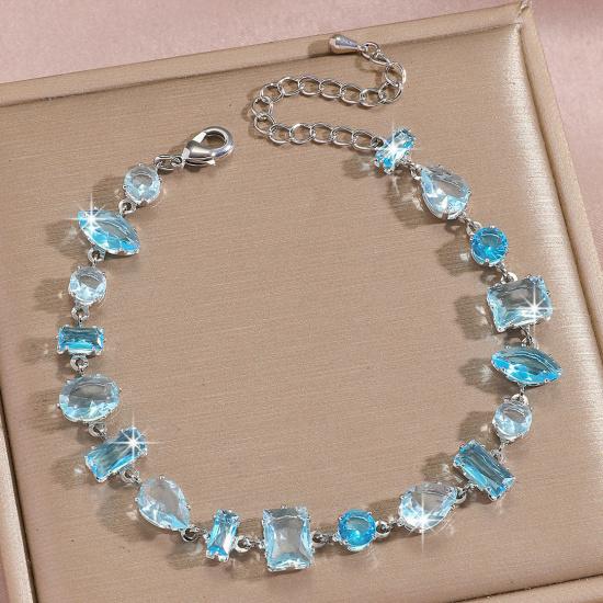 Luxury Gold-Plated Copper Zircon Leaf Bracelet, High Quality Jewelry