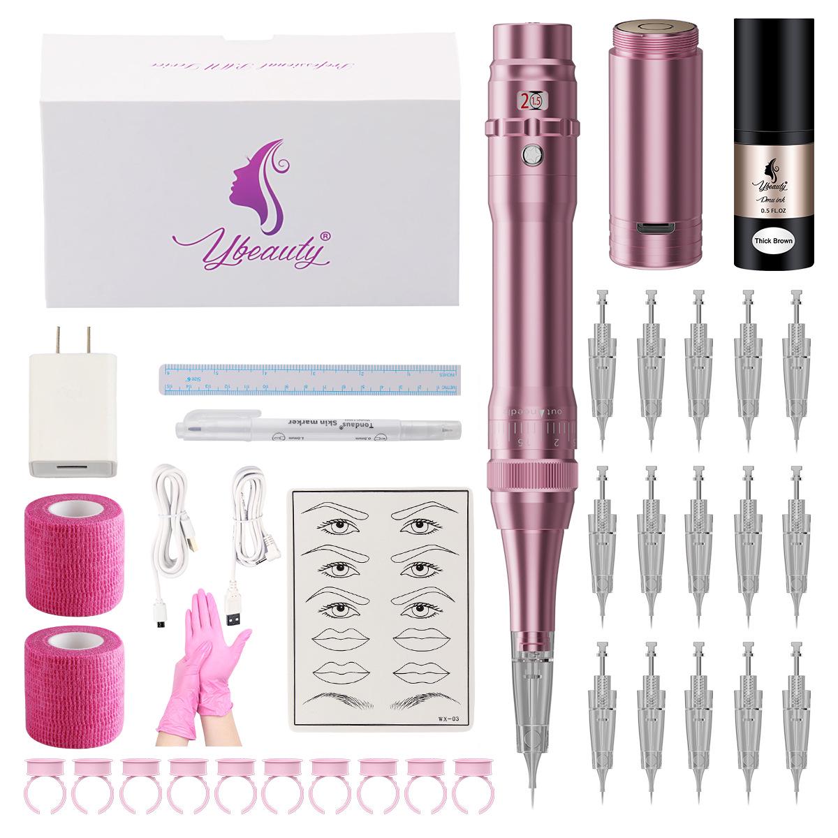 

Беспроводной тату-аппарат «все в одном»: Микроблейдинг бровей, подводка для глаз, татуаж губ иглами-багионетами