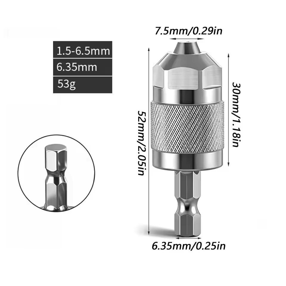 Fast Change Hexagonal Shank Chucks Adapter for Electric Drills Screwdriver Grinders Pneumatic rill Chuck Professional Converter