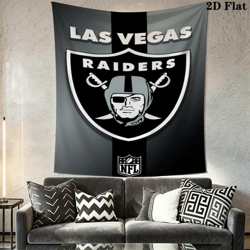 Las Vegas Raiders Wall Tapestry Aesthetic Wall Hanging Printed Fabric Blanket Decorative Tapestries for Bedroom Living Room Home Decor