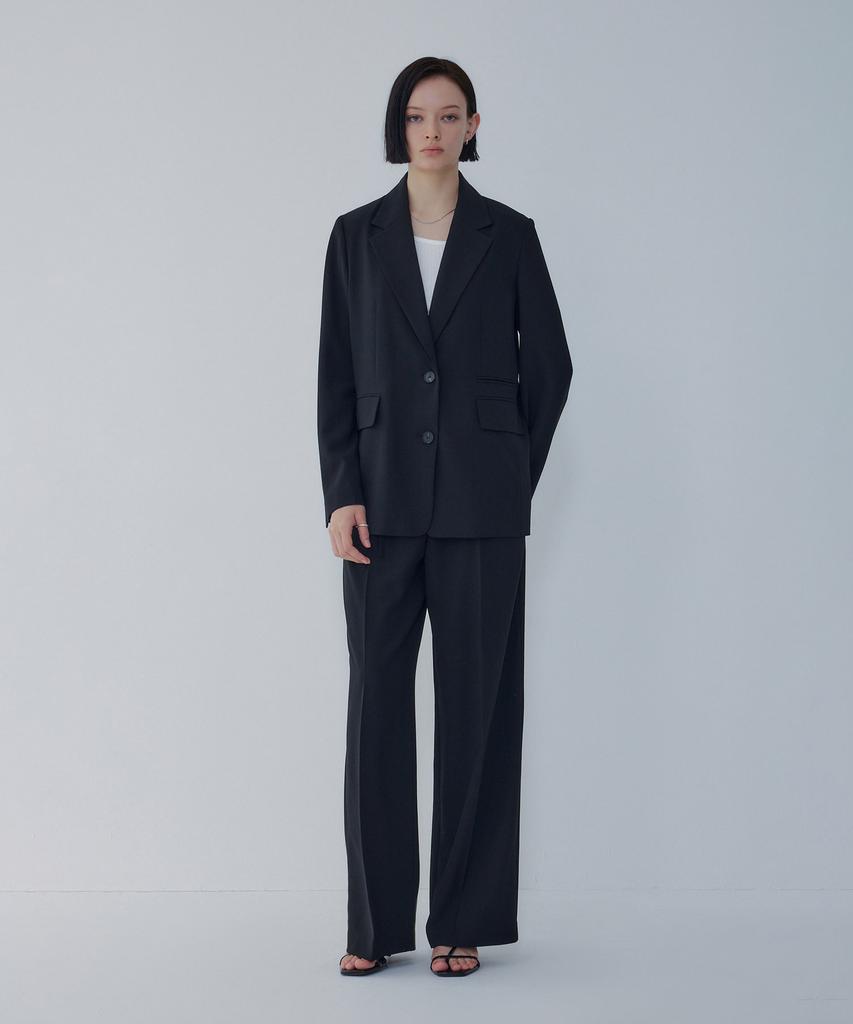 Bobeu Belted One-Tuck Wide Pants_Black 7156230006