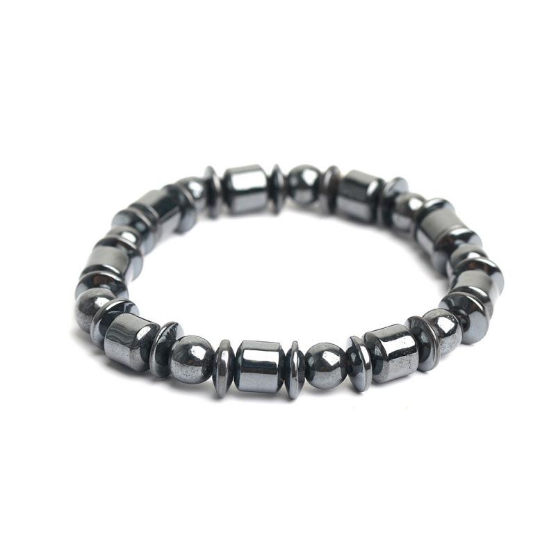 Black Titanium-Germanium Beaded Bracelet for Men & Women - Stylish European & American Design